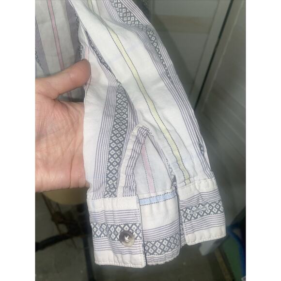 Jessica Scott Vintage Ladies Button Front Long Sleeve Shirt Striped Sz 10 Medium - Picture 4 of 8